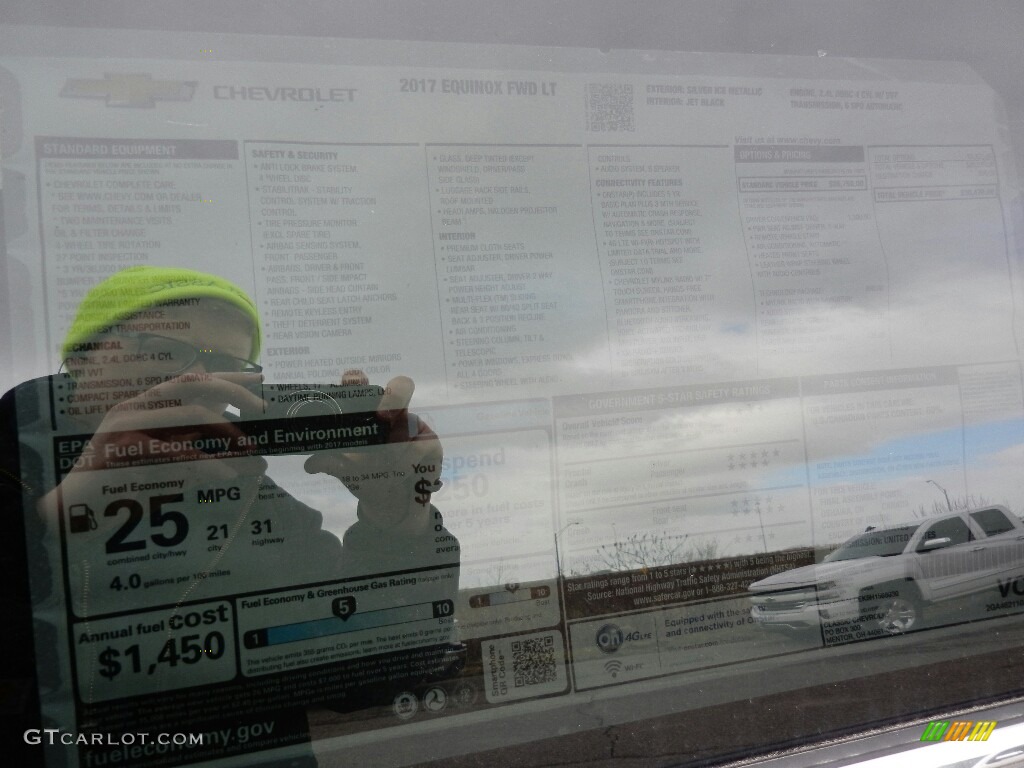 2017 Equinox LT - Silver Ice Metallic / Jet Black photo #6