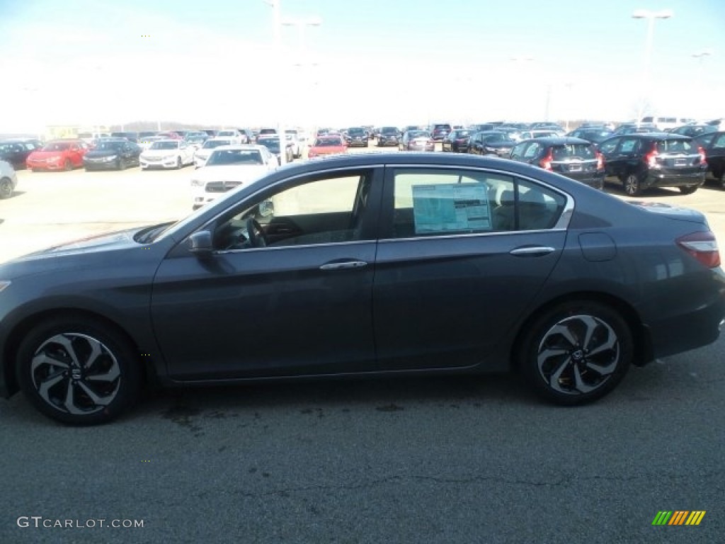 2017 Accord EX-L Sedan - Modern Steel Metallic / Gray photo #5