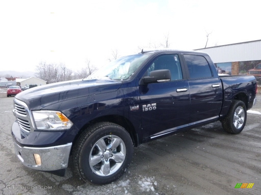 2017 1500 Big Horn Crew Cab 4x4 - True Blue Pearl / Black/Diesel Gray photo #1