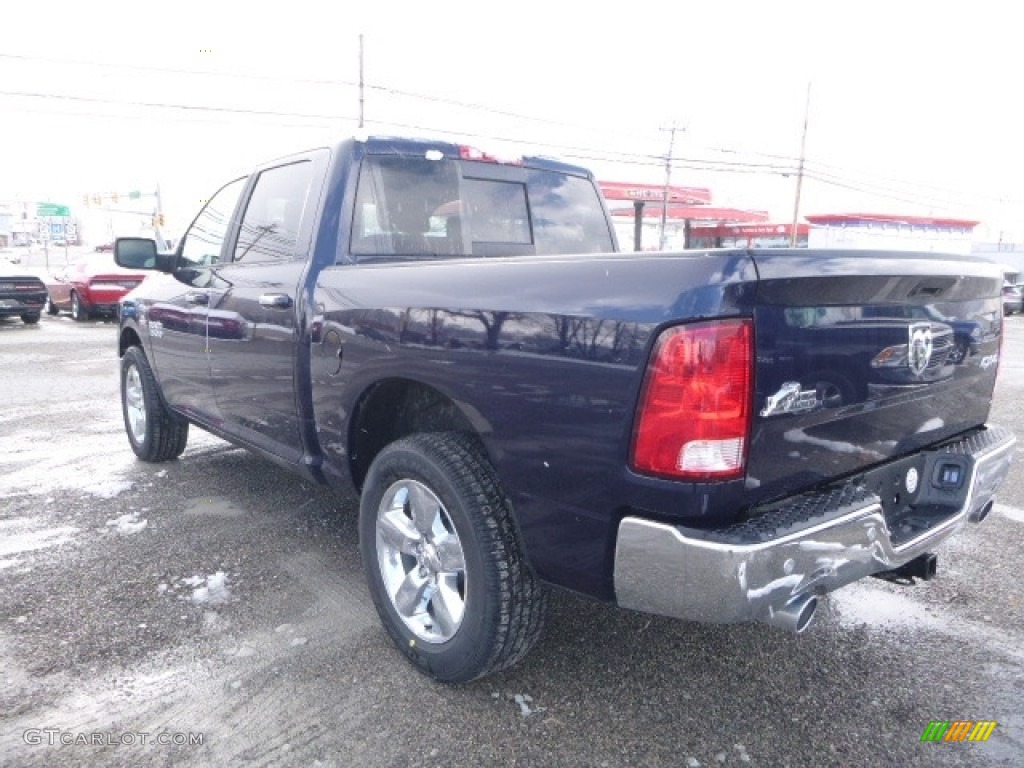 2017 1500 Big Horn Crew Cab 4x4 - True Blue Pearl / Black/Diesel Gray photo #7