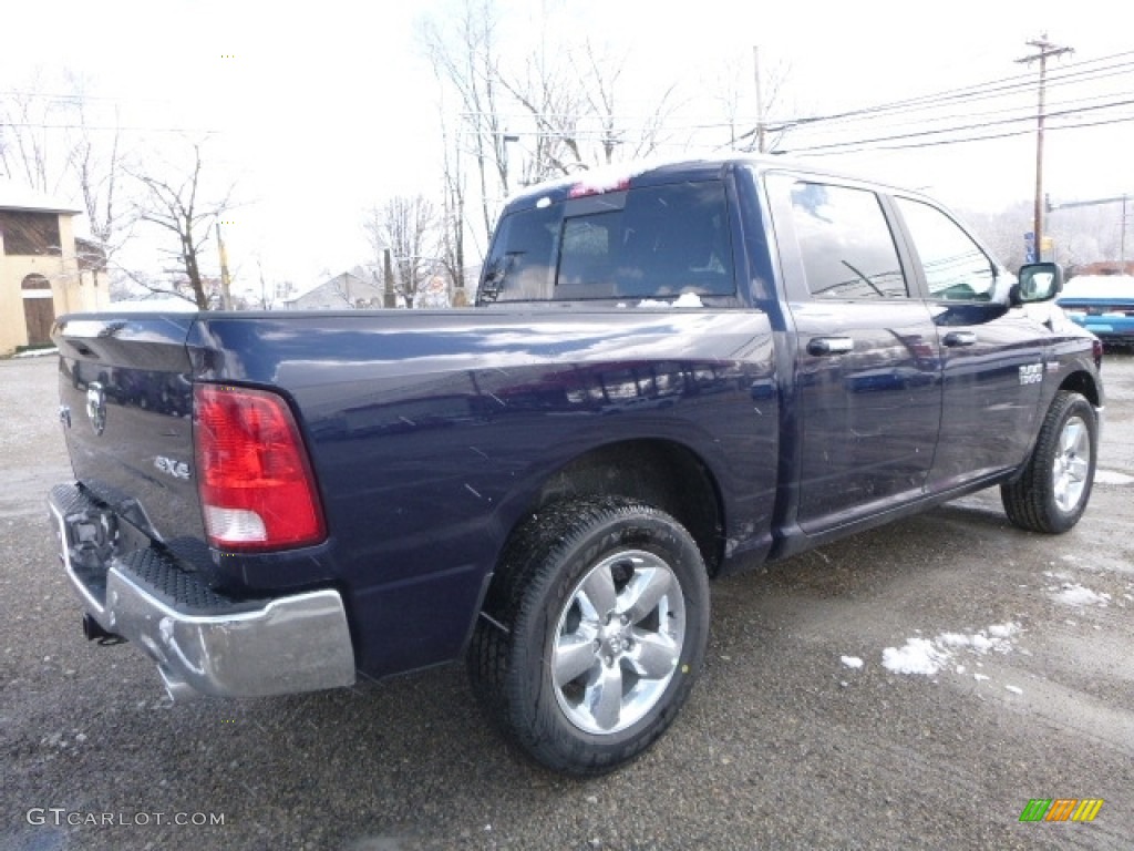 2017 1500 Big Horn Crew Cab 4x4 - True Blue Pearl / Black/Diesel Gray photo #9