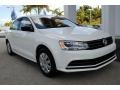 2016 Pure White Volkswagen Jetta S  photo #2