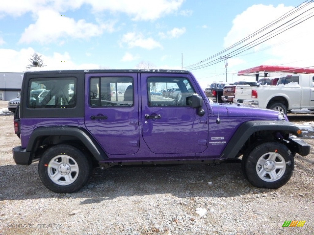 2017 Wrangler Unlimited Sport 4x4 - Extreme Purple / Black photo #7