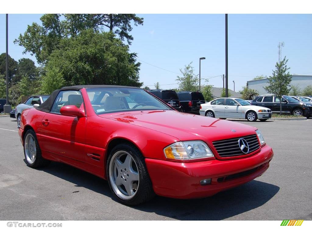 Red 1999 mercedes benz sl500 convertible roadster #7