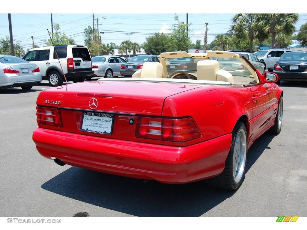 1999 SL 500 Roadster - Magma Red / Shell photo #16