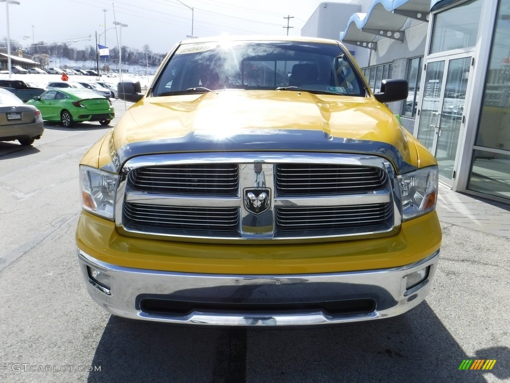 2009 Ram 1500 Big Horn Edition Quad Cab 4x4 - Detonator Yellow / Dark Slate/Medium Graystone photo #8