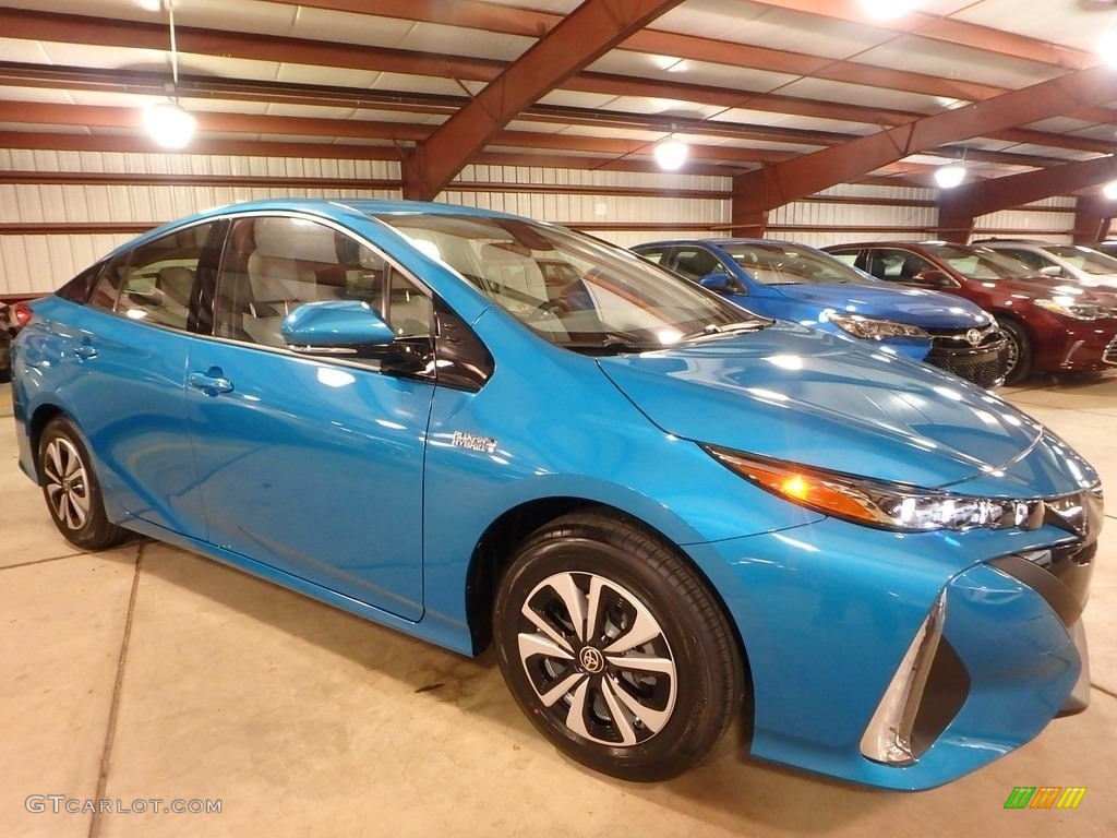 2017 Prius Prime Premium - Blue Magnetism / Gray photo #1