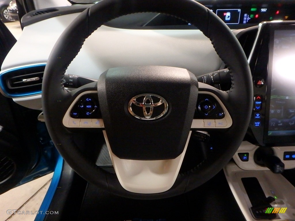 2017 Toyota Prius Prime Premium Gray Steering Wheel Photo #119205658