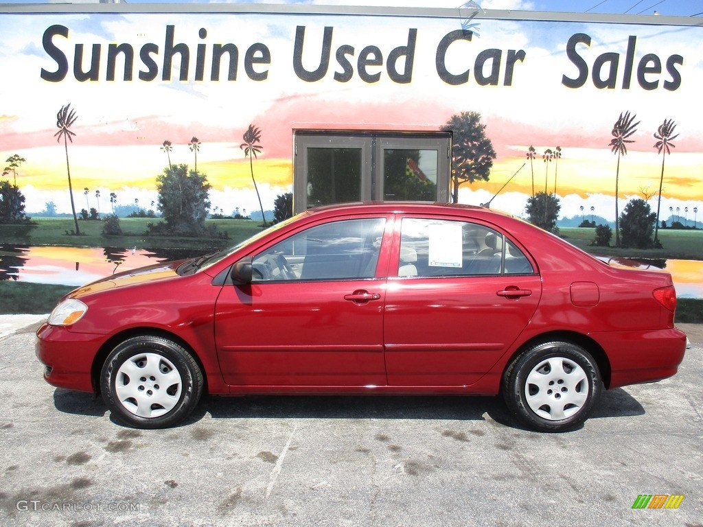 2004 Corolla CE - Impulse Red / Pebble Beige photo #3