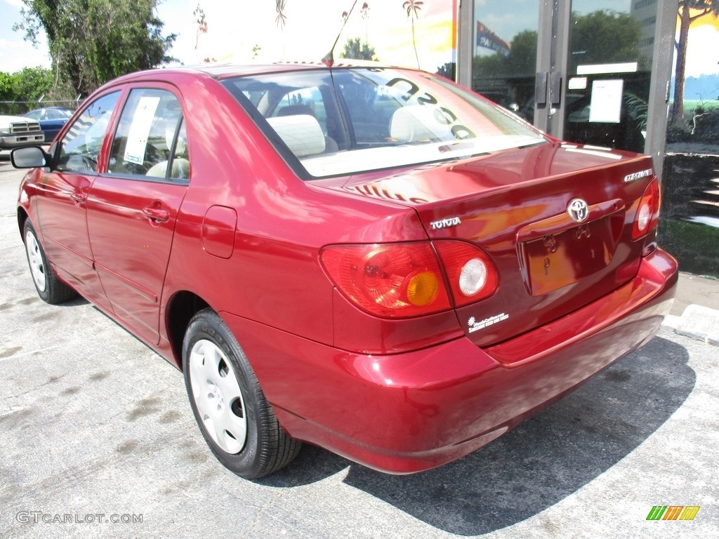 2004 Corolla CE - Impulse Red / Pebble Beige photo #5