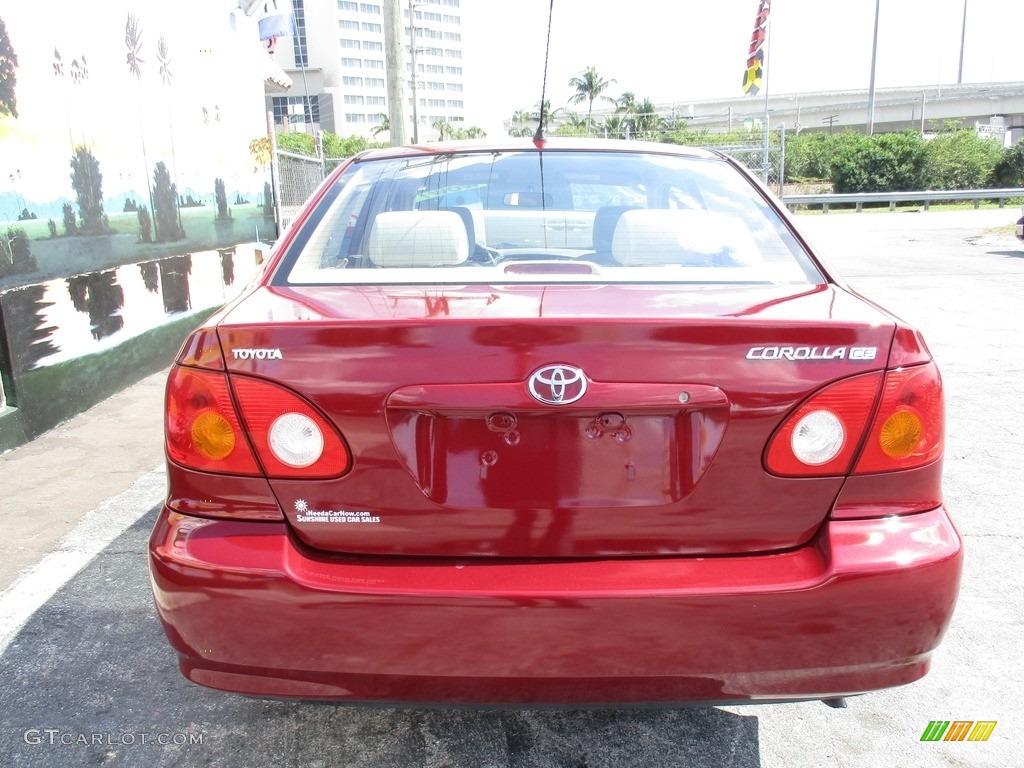 2004 Corolla CE - Impulse Red / Pebble Beige photo #7