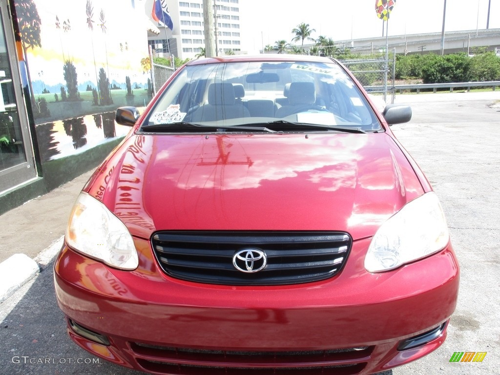 2004 Corolla CE - Impulse Red / Pebble Beige photo #8