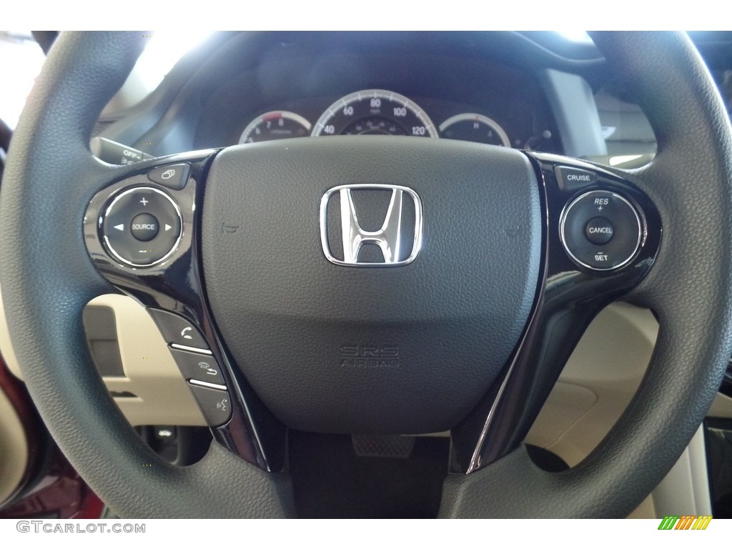 2017 Accord LX Sedan - Basque Red Pearl II / Ivory photo #10