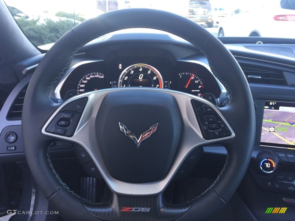 2017 Chevrolet Corvette Z06 Coupe Gray Steering Wheel Photo #119210521