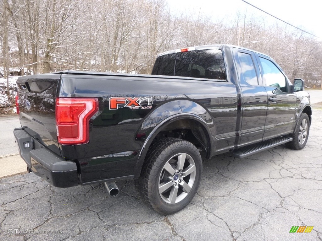 2016 F150 Lariat SuperCab 4x4 - Shadow Black / Black photo #2