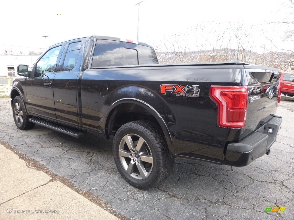 2016 F150 Lariat SuperCab 4x4 - Shadow Black / Black photo #4