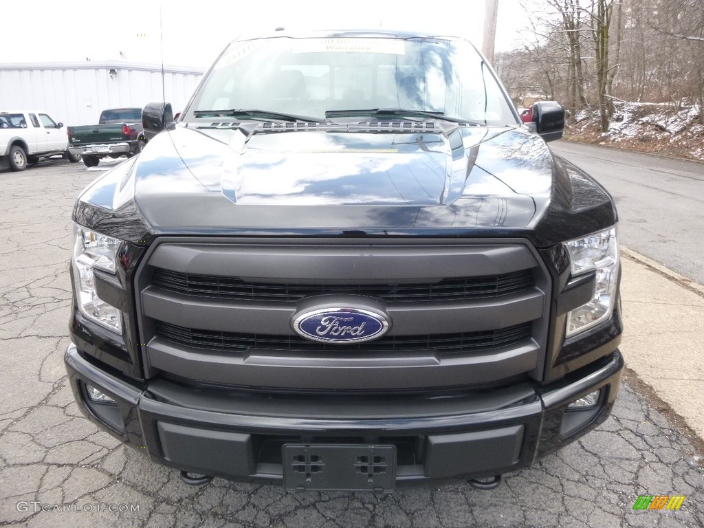 2016 F150 Lariat SuperCab 4x4 - Shadow Black / Black photo #7