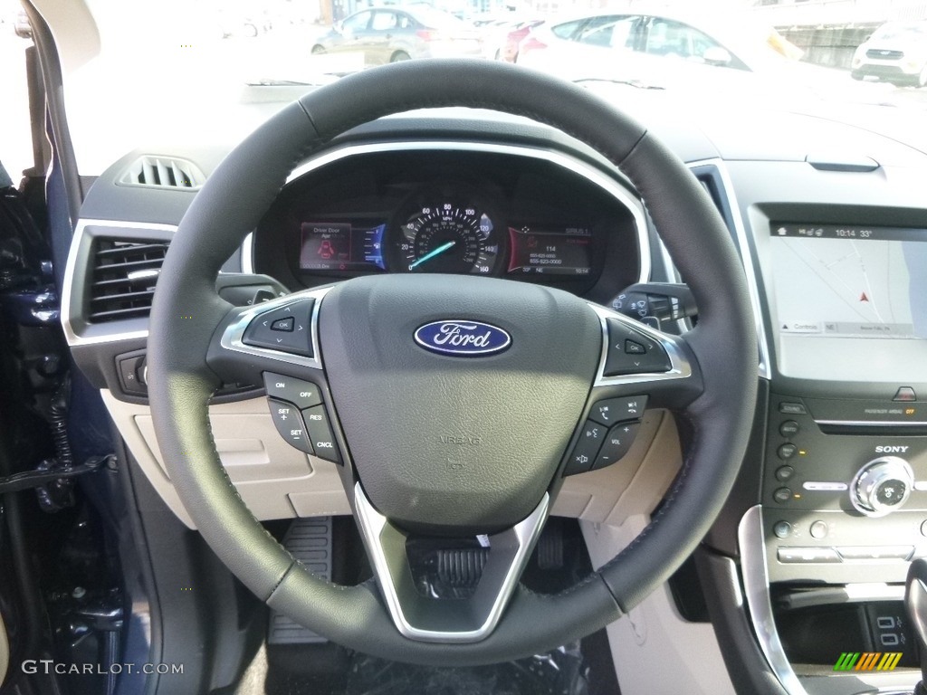 2017 Ford Edge Titanium AWD Ceramic Steering Wheel Photo #119214313