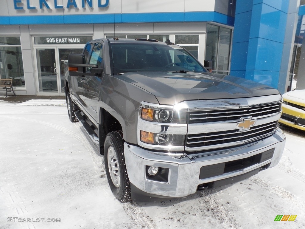 2017 Silverado 2500HD LT Double Cab 4x4 - Pepperdust Metallic / Jet Black photo #3