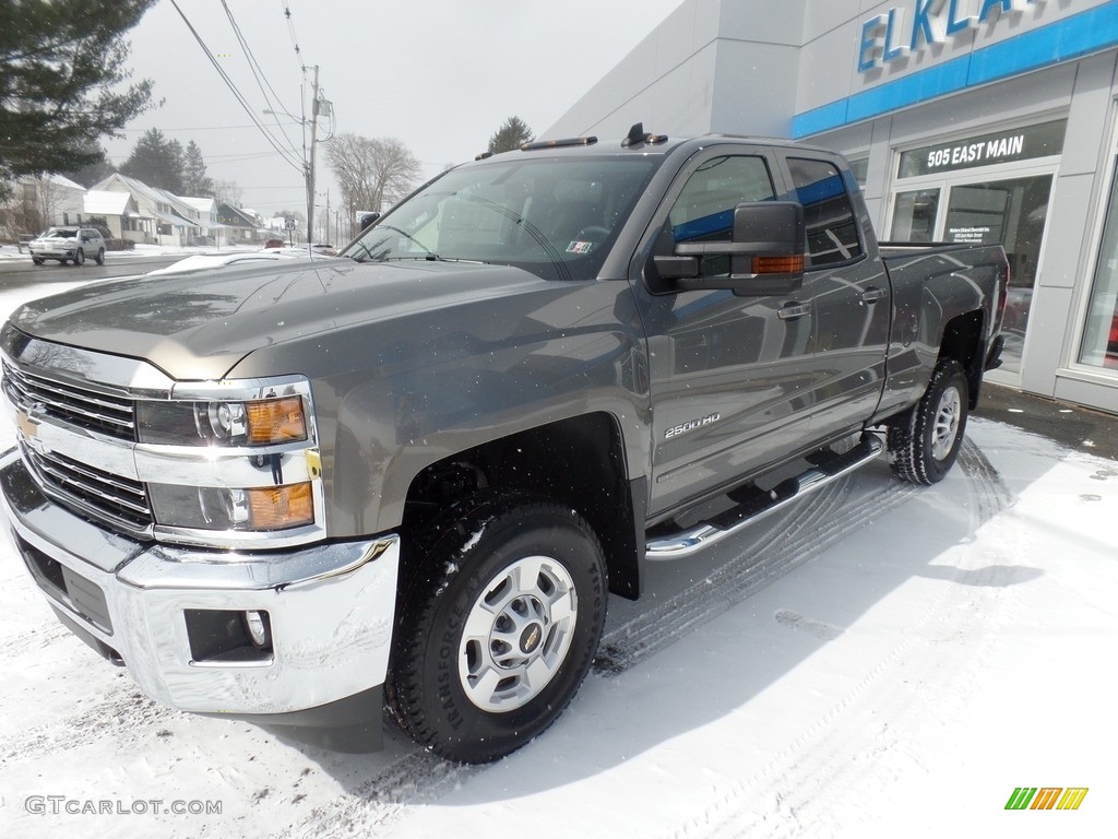 2017 Silverado 2500HD LT Double Cab 4x4 - Pepperdust Metallic / Jet Black photo #5