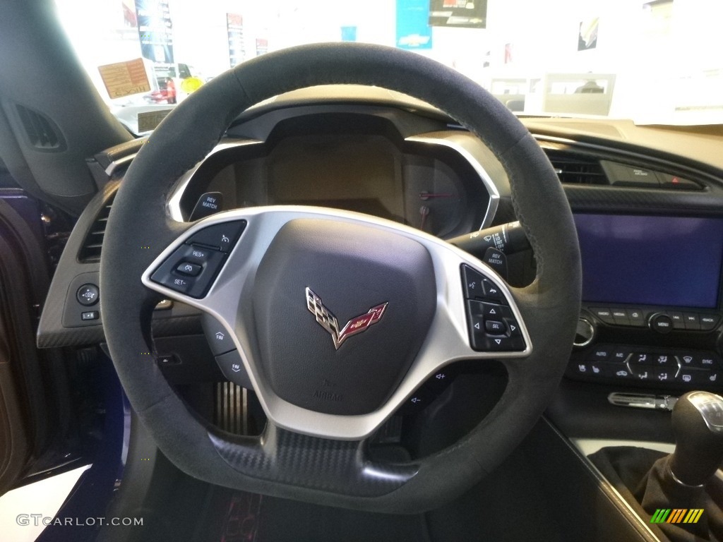 2017 Chevrolet Corvette Grand Sport Coupe Jet Black Steering Wheel Photo #119216713