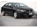 2014 Crystal Black Pearl Honda Civic LX Sedan  photo #1