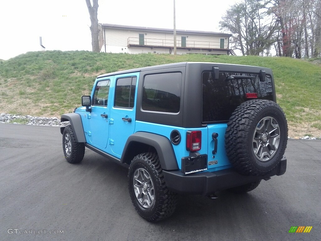 2017 Wrangler Unlimited Rubicon 4x4 - Chief Blue / Black photo #8