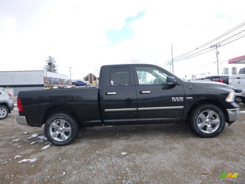 2017 1500 Big Horn Quad Cab 4x4 - Brilliant Black Crystal Pearl / Black/Diesel Gray photo #7