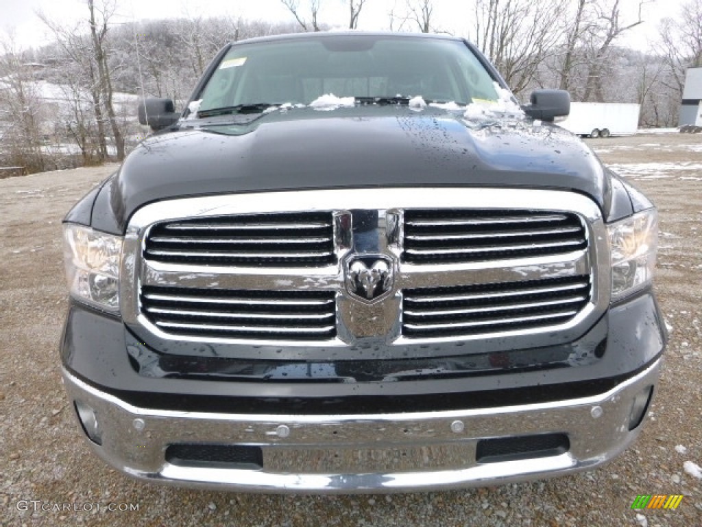 2017 1500 Big Horn Quad Cab 4x4 - Brilliant Black Crystal Pearl / Black/Diesel Gray photo #11