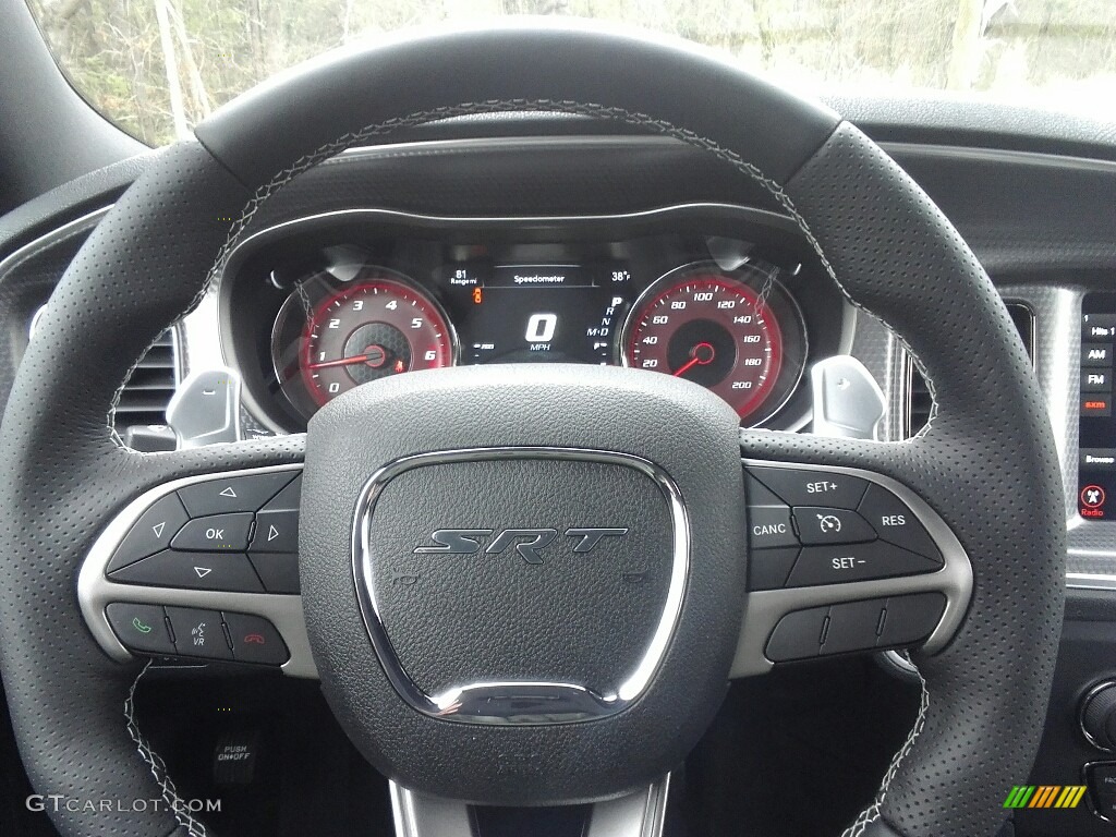 2017 Dodge Charger SRT Hellcat Black Steering Wheel Photo #119220655