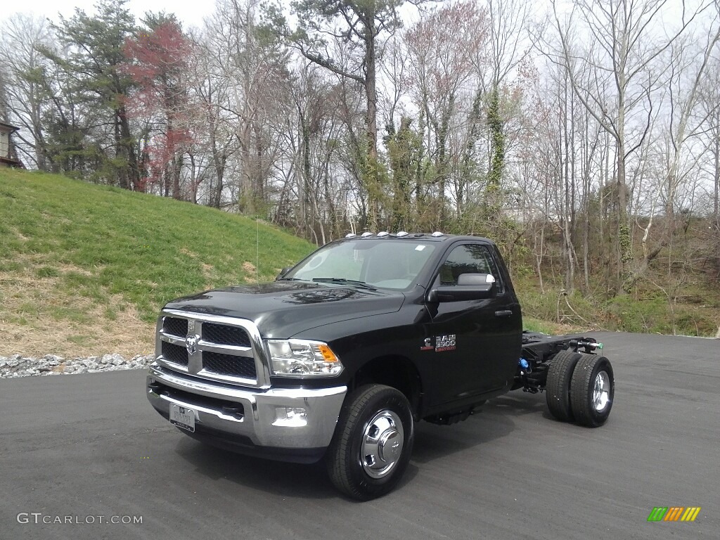 2017 3500 Tradesman Regular Cab 4x4 Chassis - Black Forest Green Pearl / Black/Diesel Gray photo #2