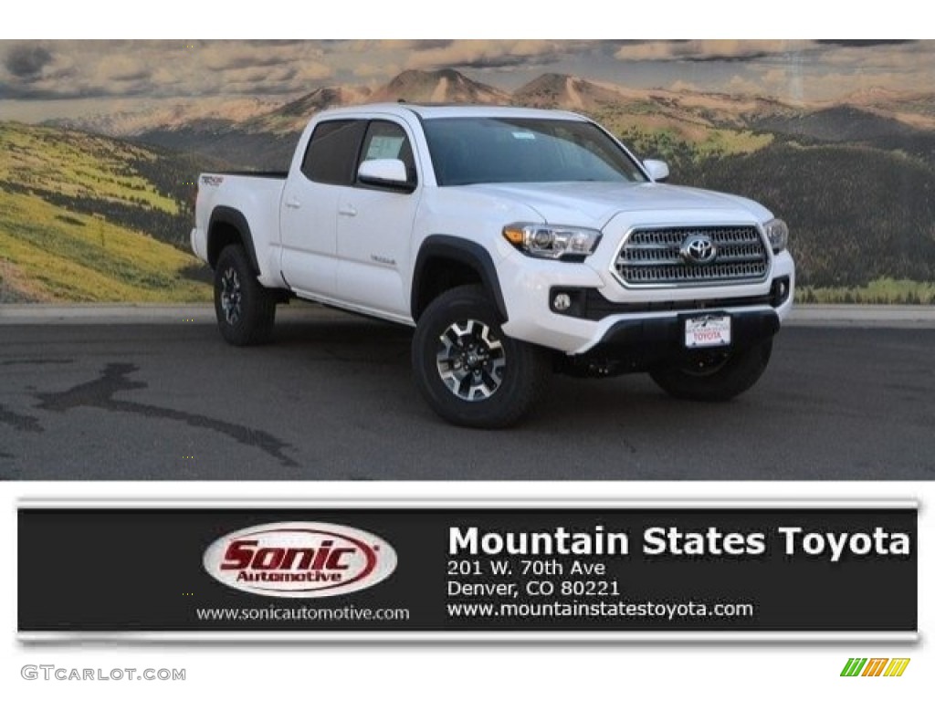 2017 Tacoma TRD Off Road Double Cab 4x4 - Super White / TRD Graphite photo #1