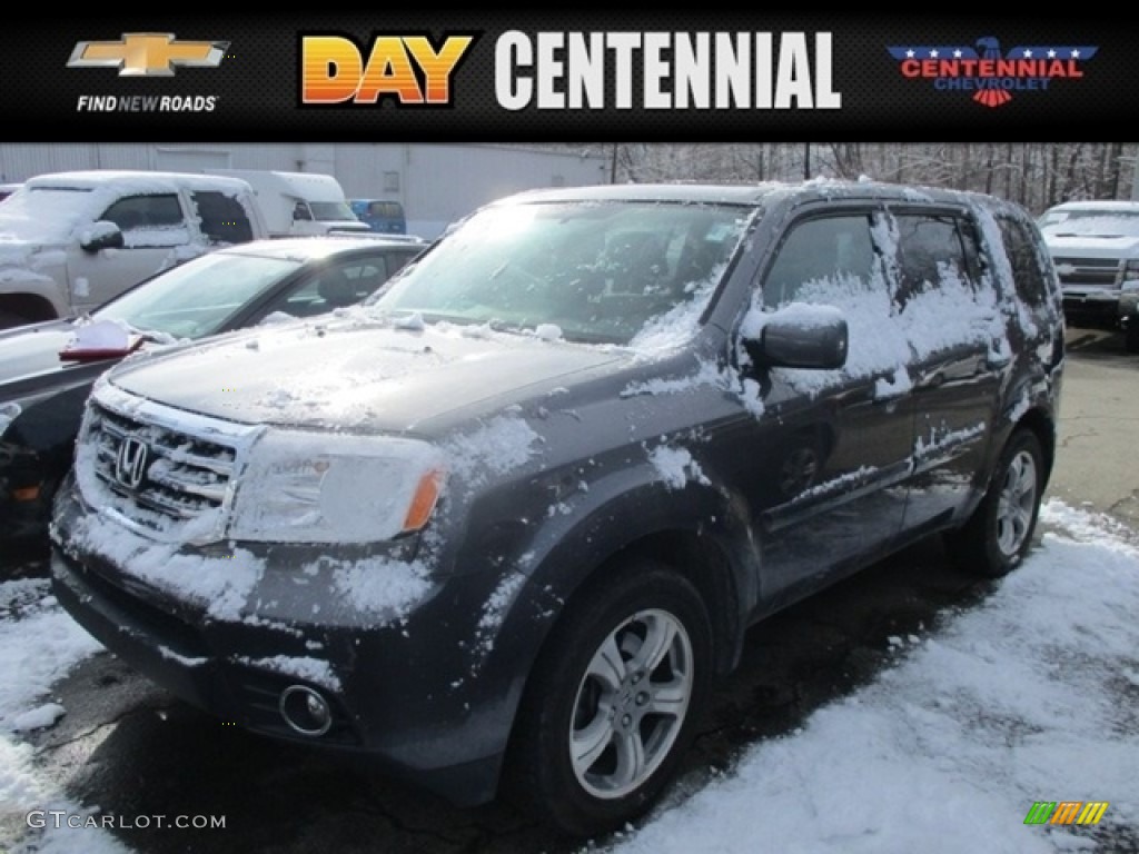 2015 Pilot EX-L 4WD - Modern Steel Metallic / Beige photo #1