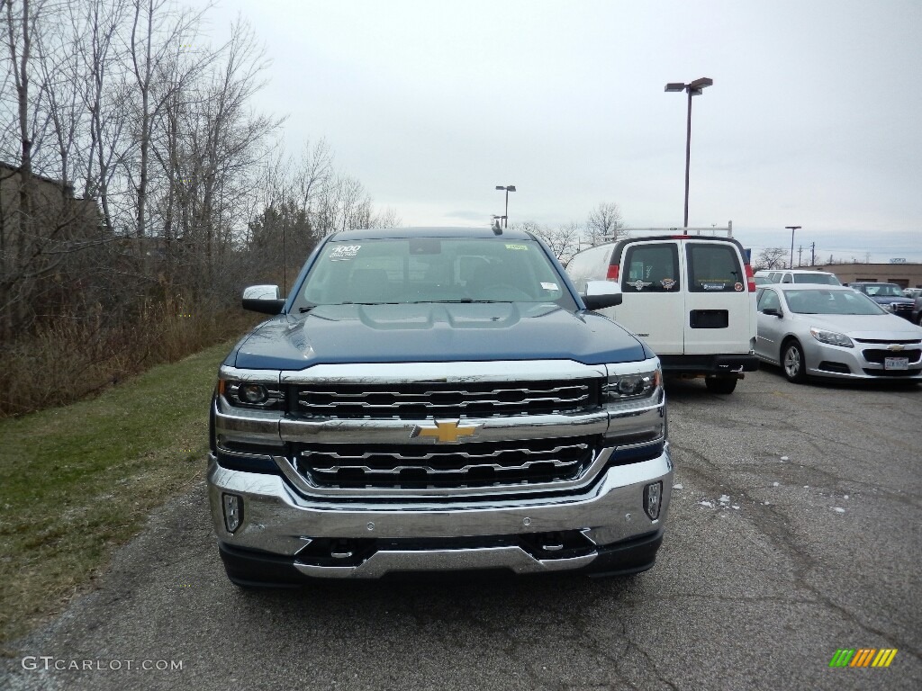 2017 Silverado 1500 LTZ Crew Cab 4x4 - Deep Ocean Blue Metallic / Jet Black photo #2