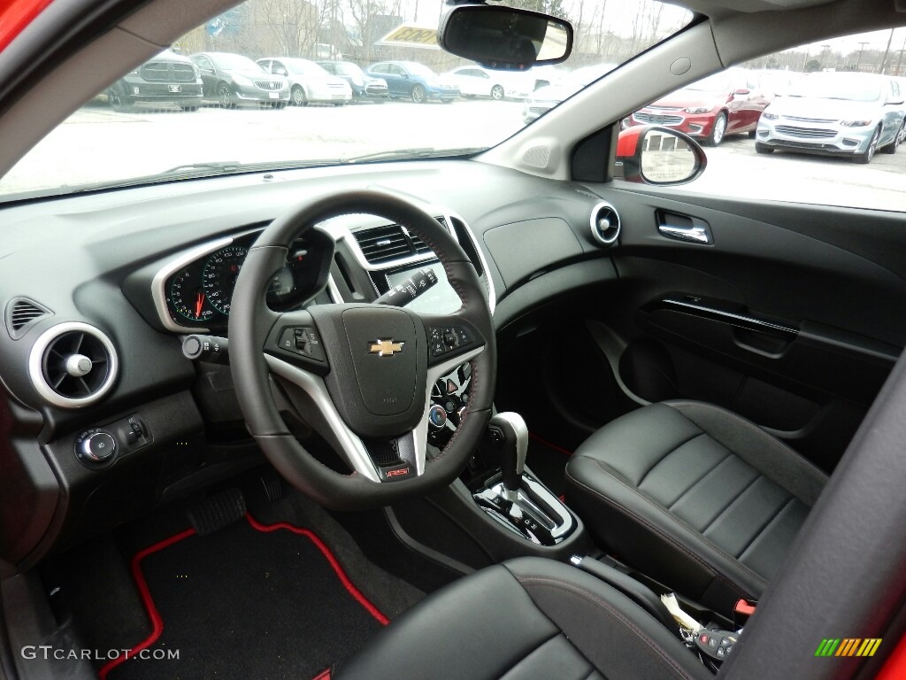 Jet Black Interior 2017 Chevrolet Sonic Premier Hatchback Photo #119233556