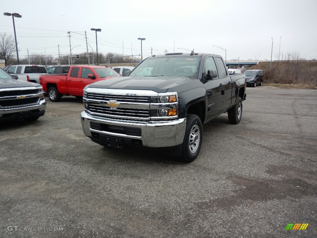 2017 Silverado 2500HD Work Truck Double Cab 4x4 - Graphite Metallic / Dark Ash/Jet Black photo #1