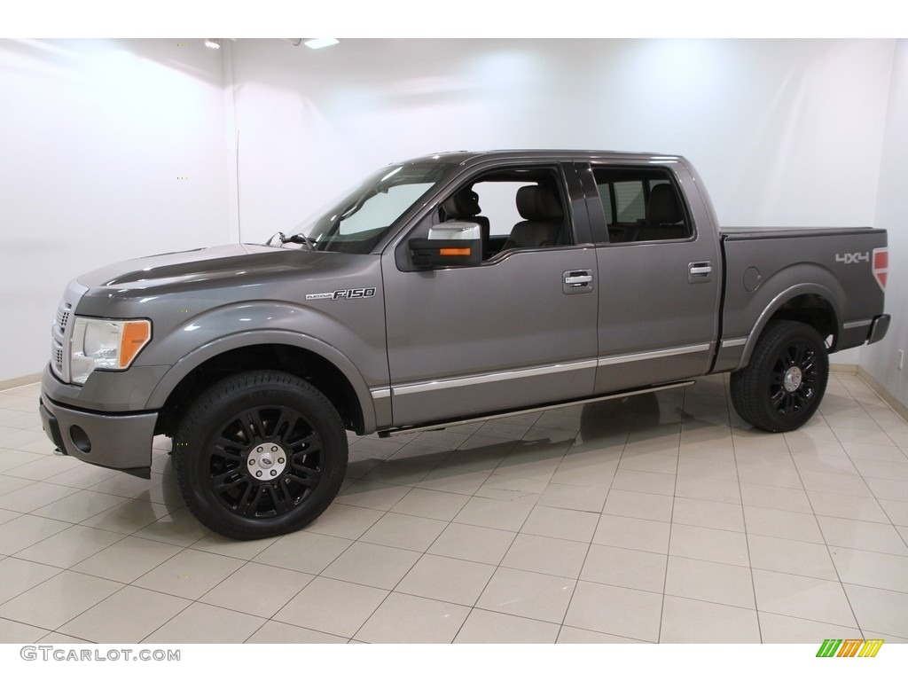 2010 F150 Platinum SuperCrew 4x4 - Sterling Grey Metallic / Sienna Brown Leather/Black photo #3