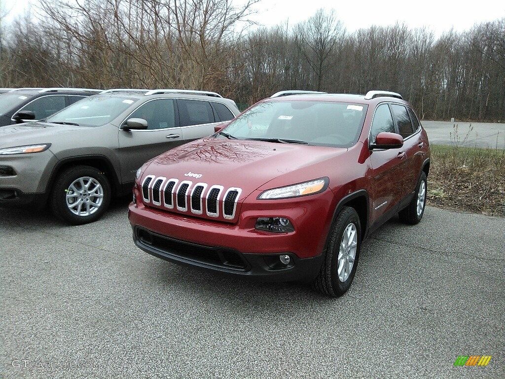 2017 Cherokee Latitude 4x4 - Deep Cherry Red Crystal Pearl / Black photo #1