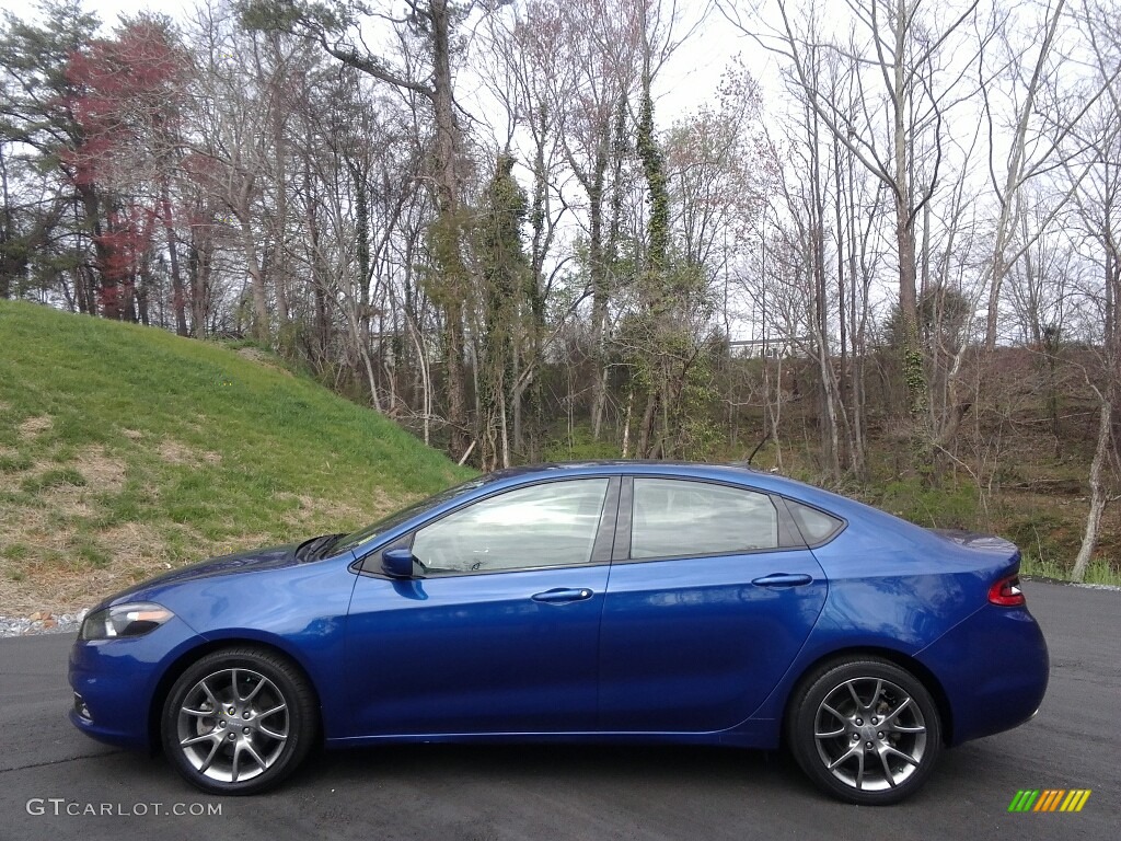 2014 Dart SXT - Blue Streak Pearl Coat / Black/Light Tungsten photo #1
