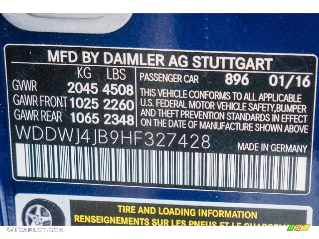 2017 C Color Code 896 for Brilliant Blue Metallic Photo #119242425