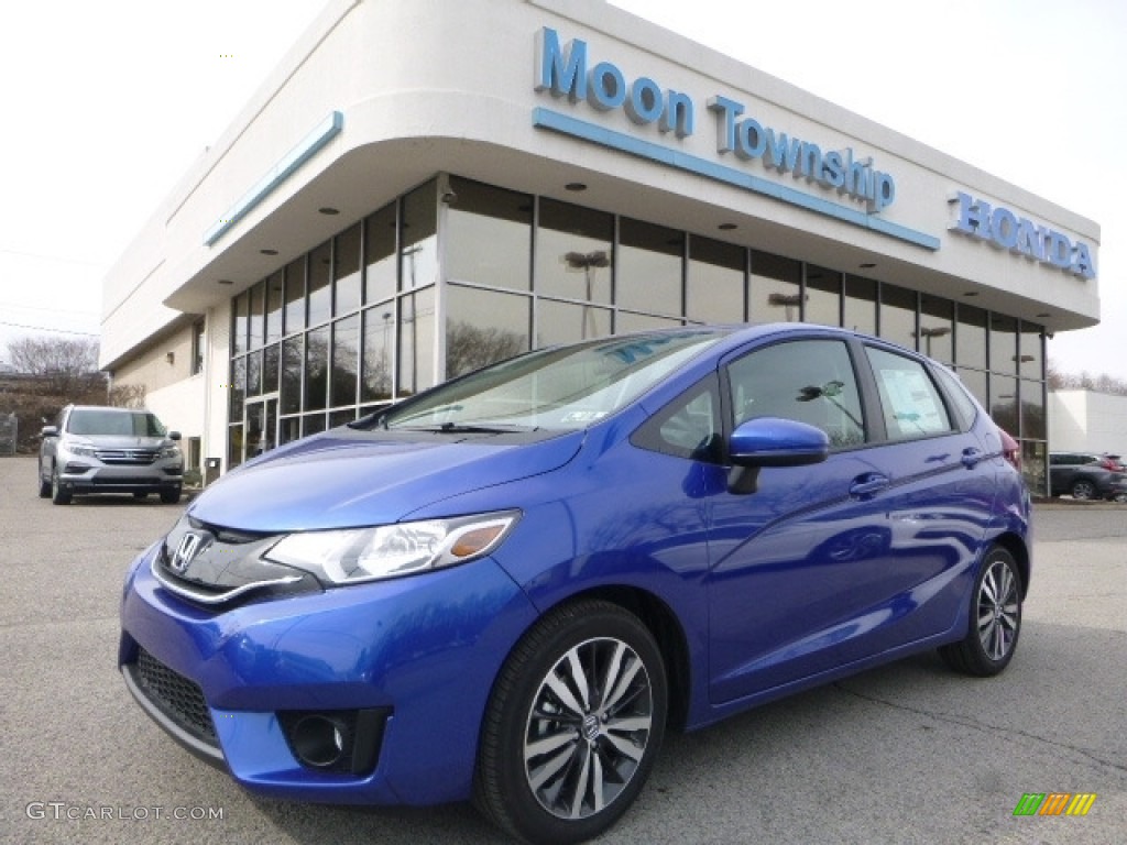 2017 Fit EX - Aegean Blue Metallic / Black photo #1