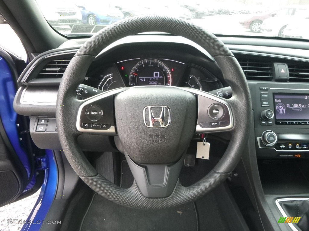 2017 Honda Civic LX Coupe Ivory Steering Wheel Photo #119246031