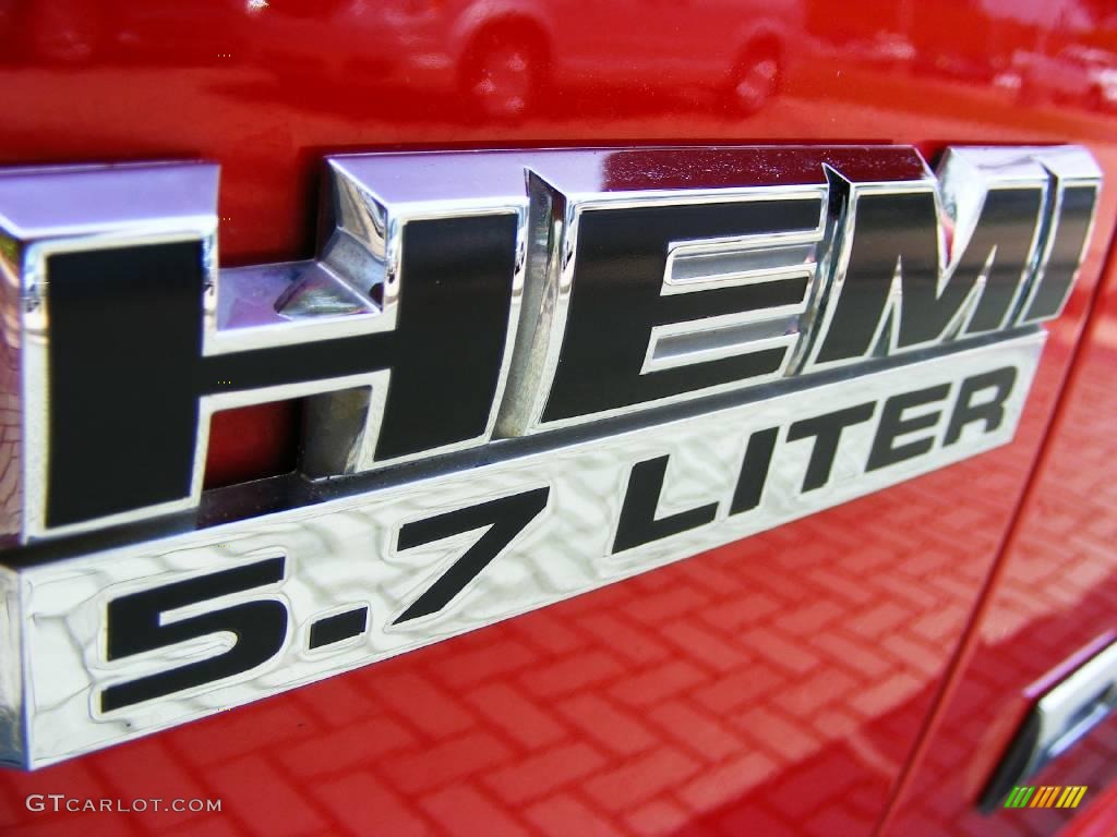 2007 Ram 1500 SLT Quad Cab - Flame Red / Khaki Beige photo #10