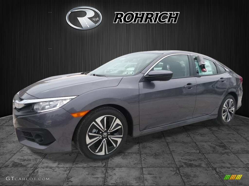 2017 Civic EX-L Sedan - Modern Steel Metallic / Black photo #4