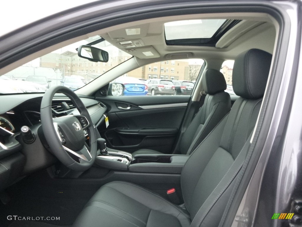 2017 Civic EX-L Sedan - Modern Steel Metallic / Black photo #6