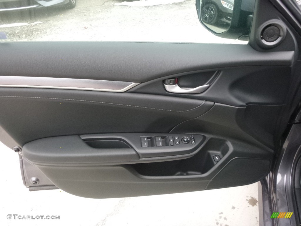 2017 Civic EX-L Sedan - Modern Steel Metallic / Black photo #9