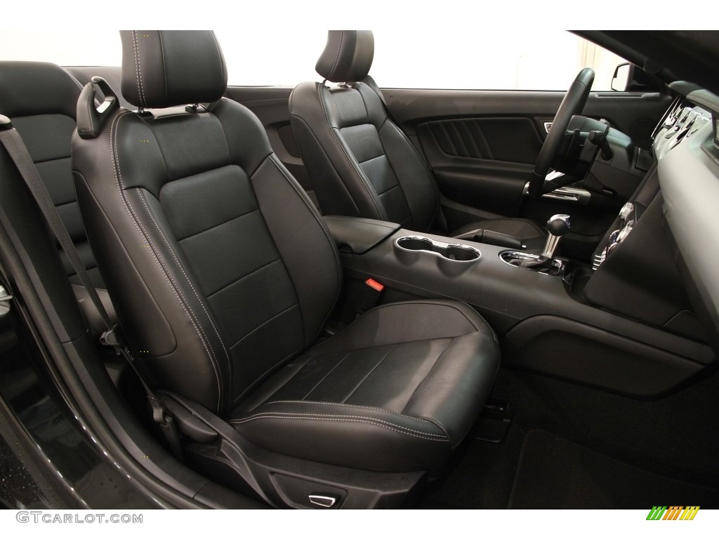 Ebony Interior 2017 Ford Mustang EcoBoost Premium Convertible Photo #119248542