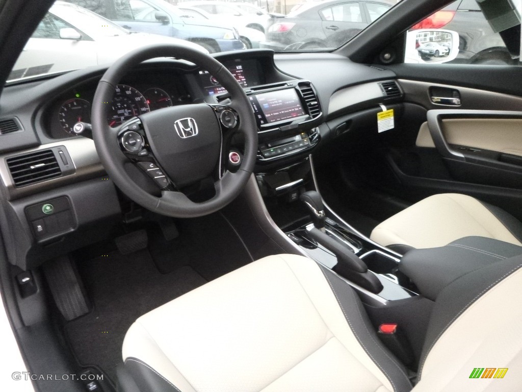 Black/Ivory Interior 2017 Honda Accord EX-L V6 Coupe Photo #119249253