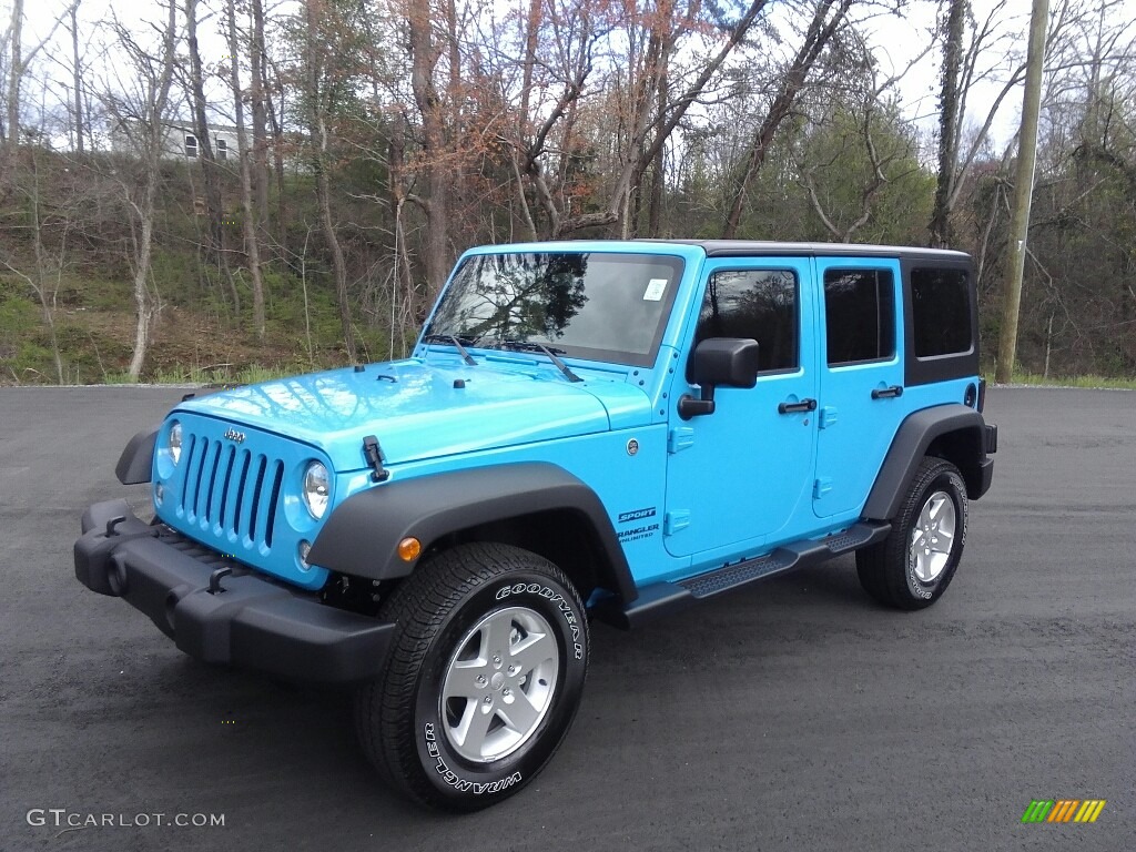 Chief Blue 2017 Jeep Wrangler Unlimited Sport 4x4 Exterior Photo #119255400