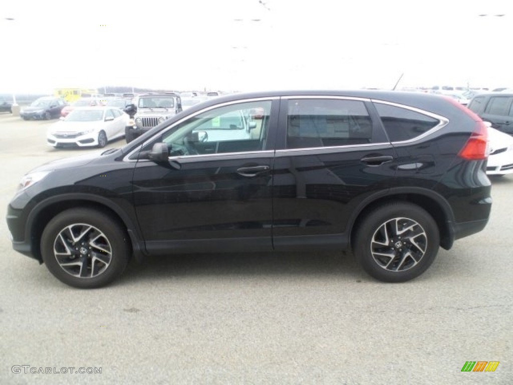 2016 CR-V SE AWD - Crystal Black Pearl / Black photo #6